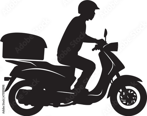 Rushed Repasts Relay Vector Icon for Scooter Food Delivery Service 