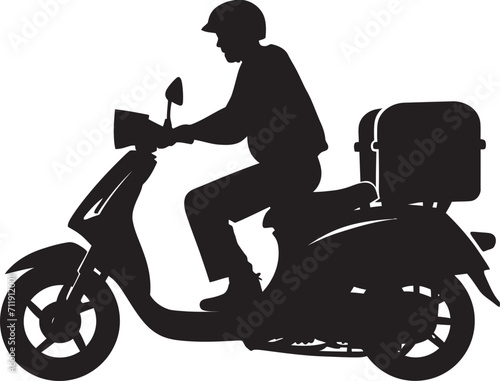 Street Spice Speedster Vector Design for Scooter Food Deliveries 