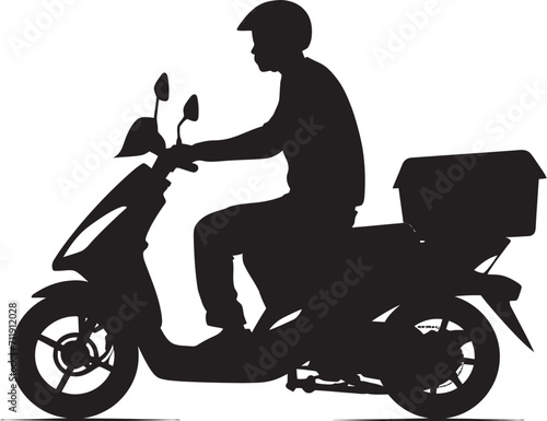 Urban Dash Diner Speedy Vector Logo for Scooter Food Delivery 