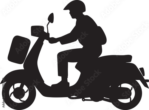 Express Eateries Express Vector Icon for Scooter Food Drop offs 