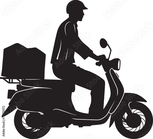 Flavor Flyer Fleet Vector Design for Scooter Food Delivery Service 