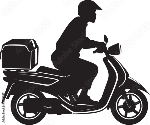 Swift Bites Brigade Scooter Icon for Quick Food Deliveries 