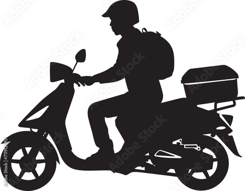 Scooter Bistro Bolt Iconic Vector Design for Swift Food Drop offs 