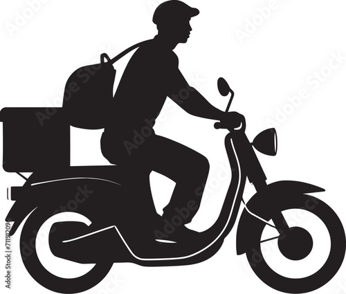 Urban Dash Diner Speedy Vector Logo for Scooter Food Delivery 