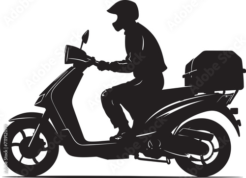 Express Eateries Express Vector Icon for Scooter Food Drop offs 