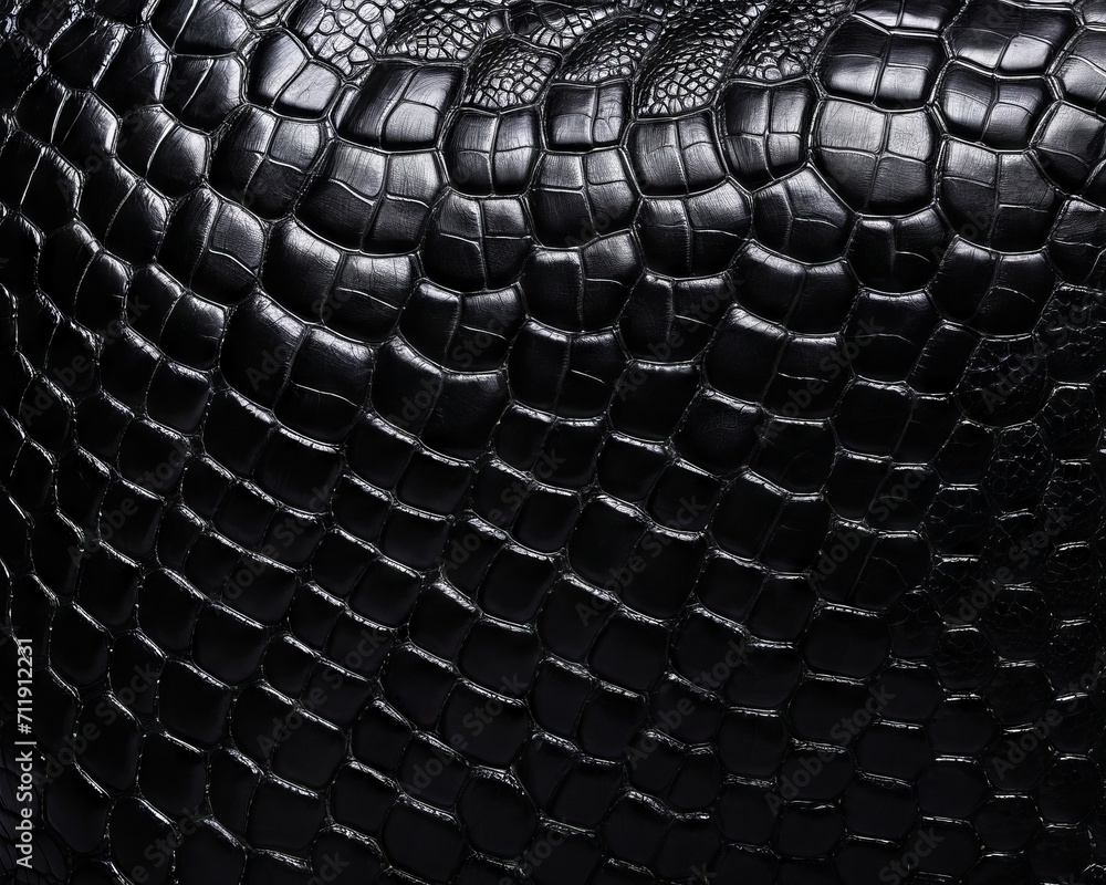 Black Crocodile Leather Texture Black Crocodile Leather Texture