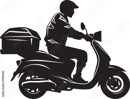 Scooter Bistro Bolt Iconic Vector Design for Swift Food Drop offs 