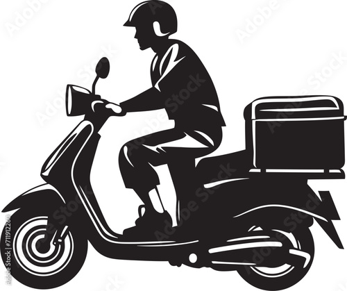 Swift Bites Brigade Scooter Icon for Quick Food Deliveries 