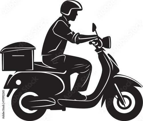 Rushed Repasts Relay Vector Icon for Scooter Food Delivery Service 