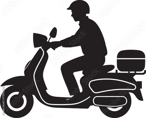 Street Spice Speedster Vector Design for Scooter Food Deliveries 