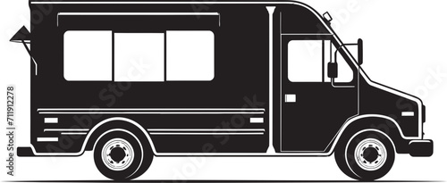 Taste Trailblazer Food Truck Icon in Vector Artistry 