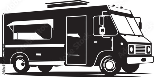 Taste Trek Trailblazer Food Truck Icon in Vector Exploration 