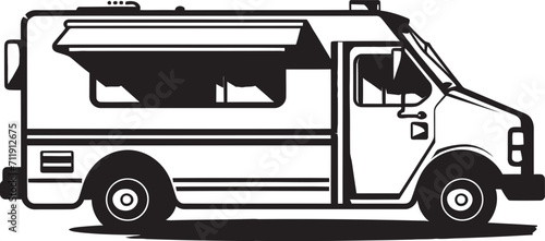 Urban Nosh Nomad Food Truck Icon in Vector Nomadic Flavor 