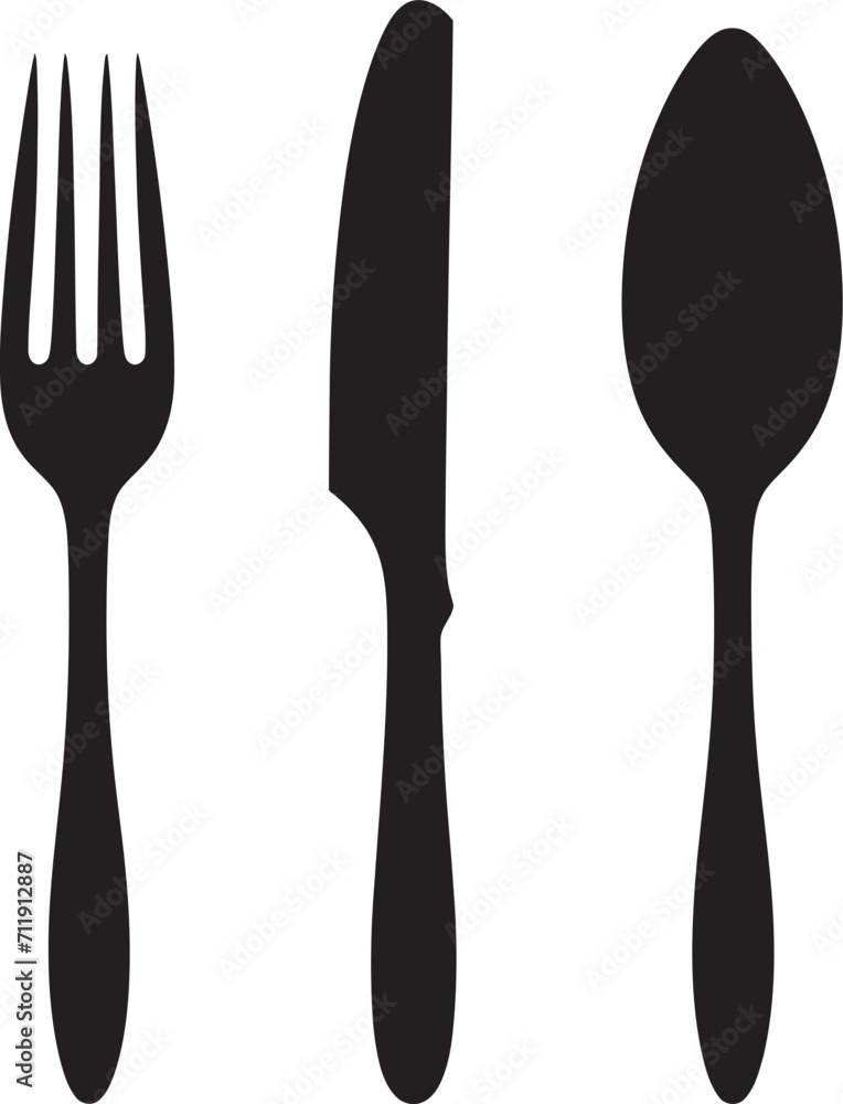 Gourmet Dining Insignia Fork and Knife Icon in Vector Artistry Gourmet Dining Insignia Fork and Knife Icon in Vector Artistry
