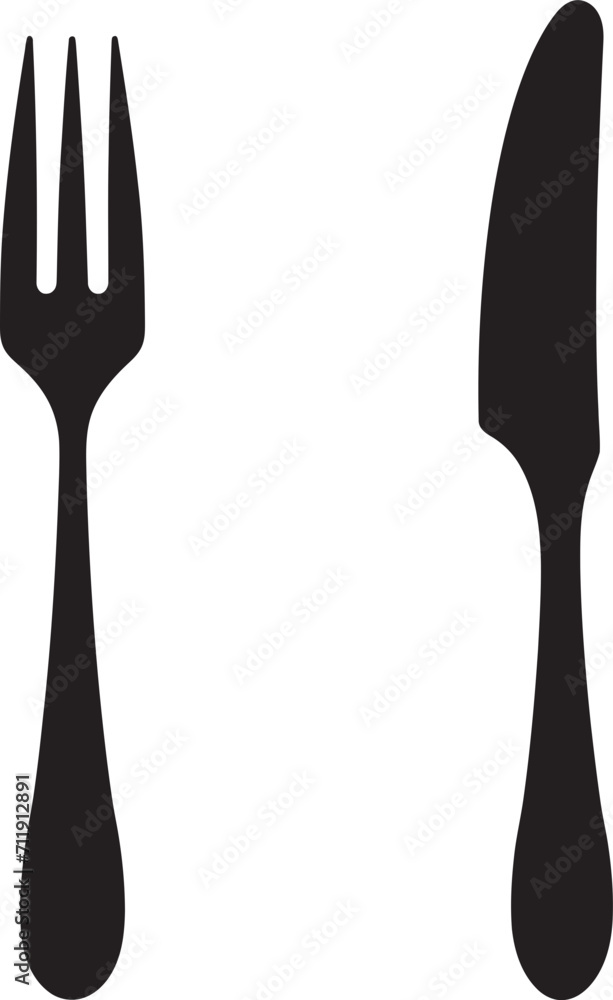 Gourmet Dining Insignia Fork and Knife Vector Icon for Culinary Excellence Gourmet Dining Insignia Fork and Knife Vector Icon for Culinary Excellence