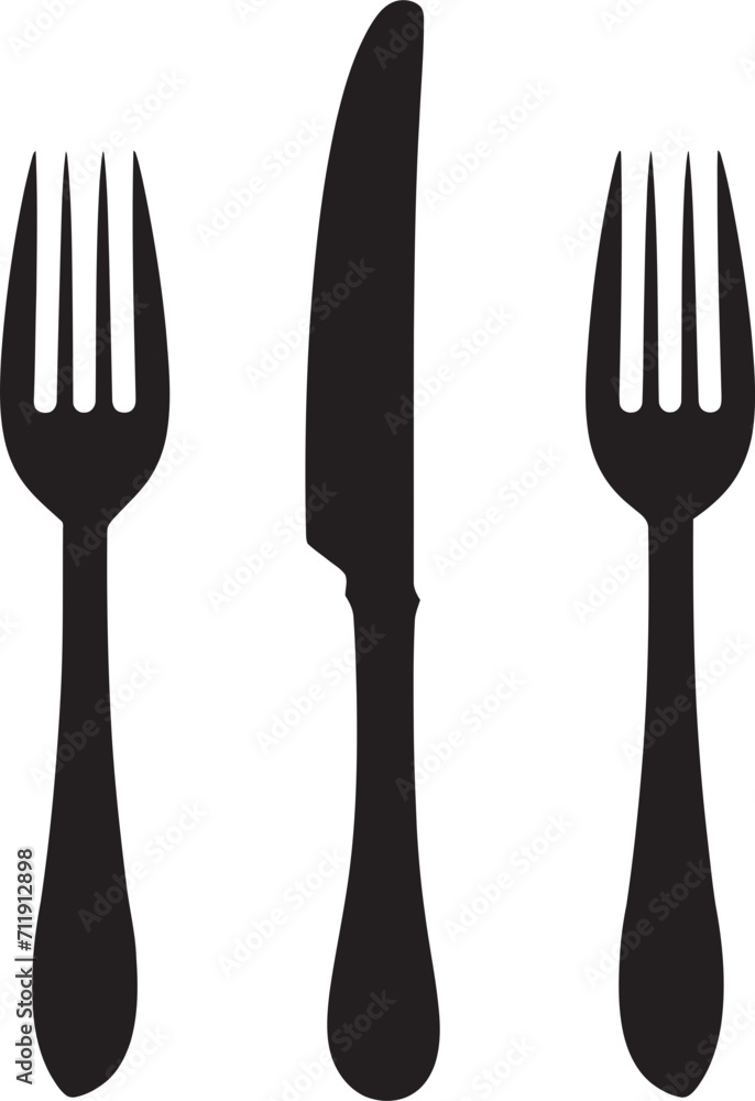Fine Dining Mark Fork and Knife Vector Icon for Culinary Class Fine Dining Mark Fork and Knife Vector Icon for Culinary Class