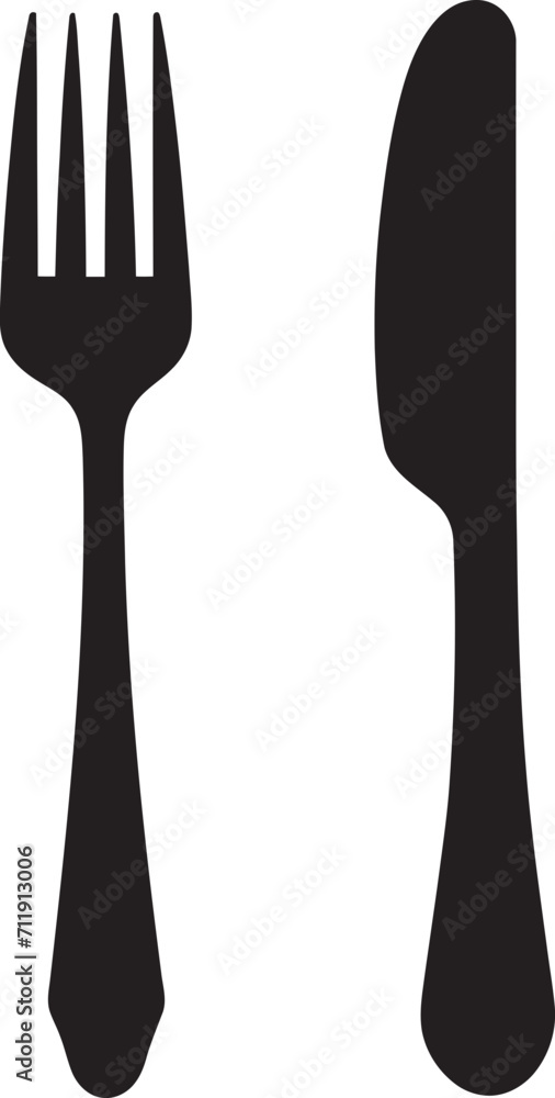 Fine Dining Mark Fork and Knife Vector Icon for Culinary Class Fine Dining Mark Fork and Knife Vector Icon for Culinary Class