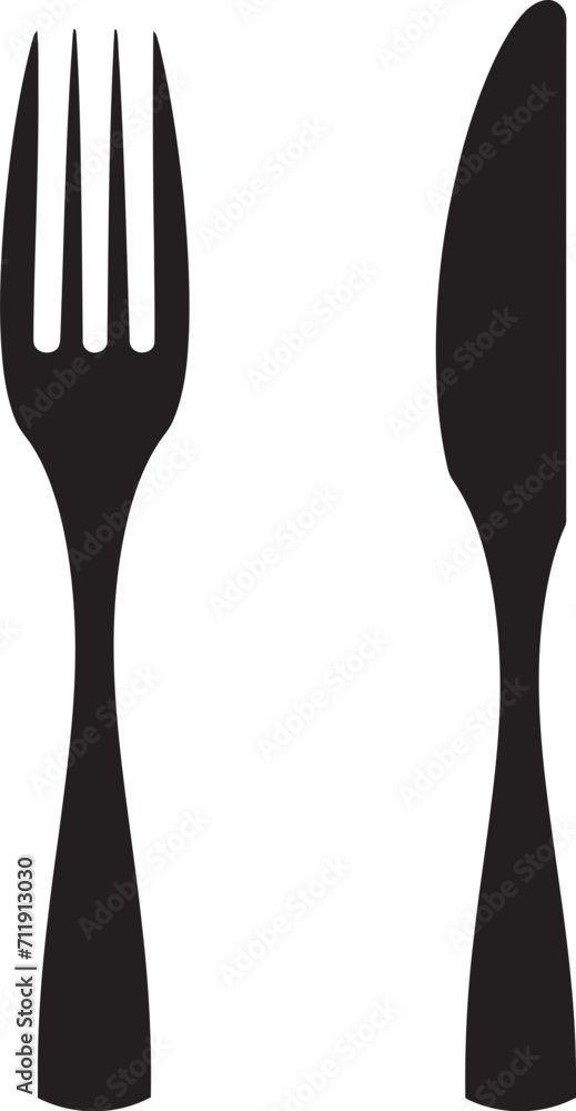 Fine Dining Mark Fork and Knife Vector Icon for Culinary Class Fine Dining Mark Fork and Knife Vector Icon for Culinary Class