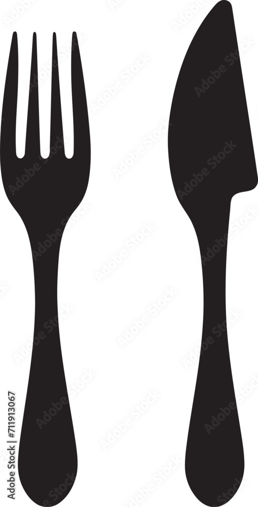 Culinary Craft Crest Fork and Knife Icon in Artistic Vector Style Culinary Craft Crest Fork and Knife Icon in Artistic Vector Style