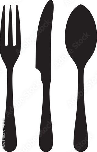 Culinary Craft Crest Fork and Knife Icon in Artistic Vector Style 