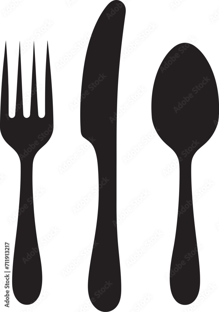 Gourmet Dining Insignia Fork and Knife Icon in Vector Artistry Gourmet Dining Insignia Fork and Knife Icon in Vector Artistry
