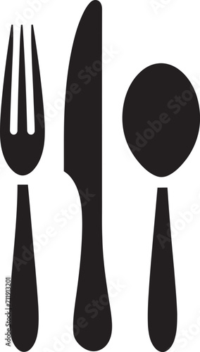 Gourmet Cutlery Insignia Vector Design for Elegant Culinary Symbol 