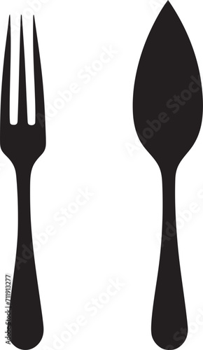Gastronomic Excellence Symbol Fork and Knife Icon in Vector Artistry 