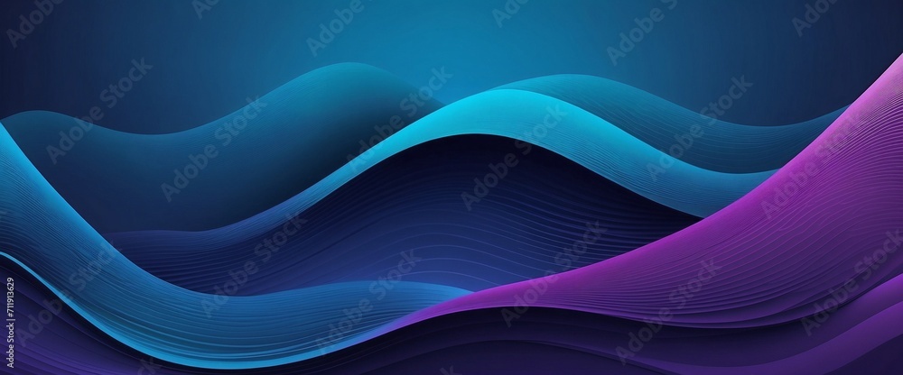 Obraz premium Purple blue background wallpaper with abstract wave pattern