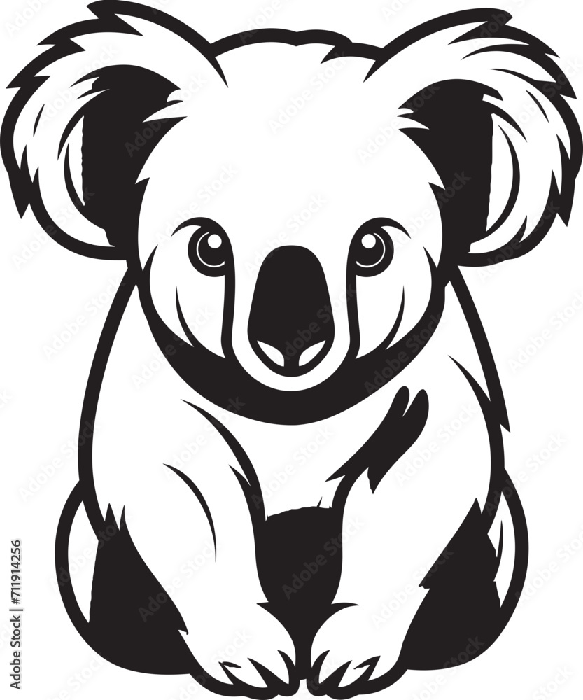 Cuddly Koala Badge Vector Design for Endearing Koala Symbol Cuddly Koala Badge Vector Design for Endearing Koala Symbol