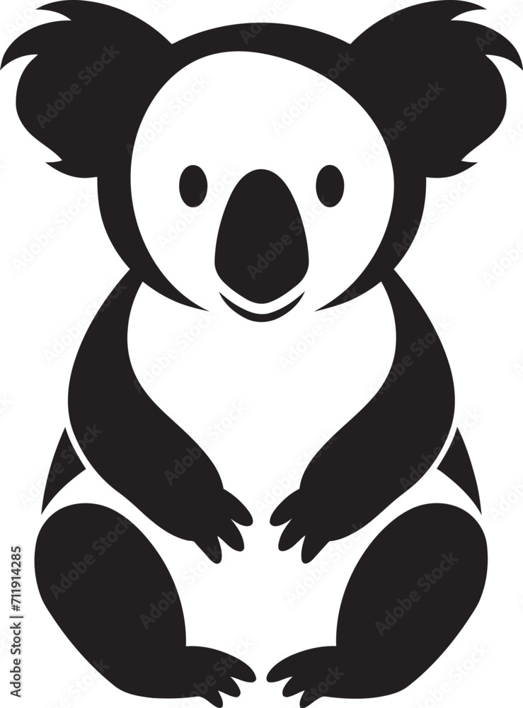 Fototapeta premium Eucalyptus Emissary Badge Koala Vector Design in Nature Harmony 