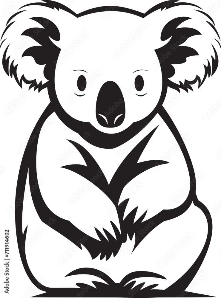 Tree Top Treasure Insignia Koala Vector Design for Nature Harmony Tree Top Treasure Insignia Koala Vector Design for Nature Harmony