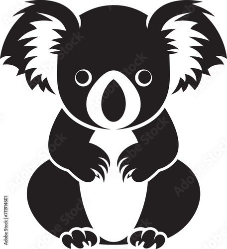 Bamboo Browsing Badge Vector Design for Koala Preservation  photo