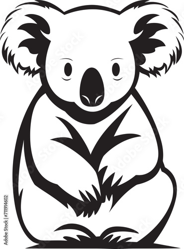 Tree Top Treasure Insignia Koala Vector Design for Nature Harmony 