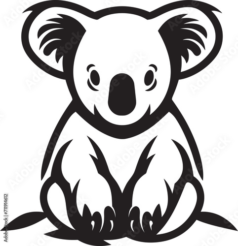 Cuddly Koala Badge Vector Design for Adorable Koala Symbol 