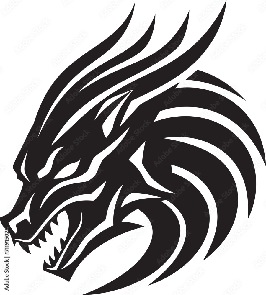 Mystic Kuei Dragon Crest Vector Design for Legendary Majesty Mystic Kuei Dragon Crest Vector Design for Legendary Majesty