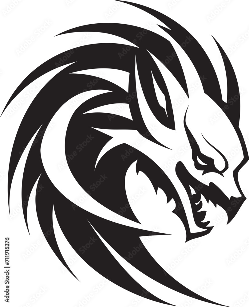 Imperial Guardian Insignia Kuei Dragon Vector Icon in Mythical Splendor Imperial Guardian Insignia Kuei Dragon Vector Icon in Mythical Splendor