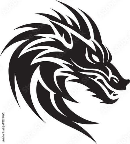 Celestial Serpent Insignia Kuei Dragon Vector Design for Mythical Aura 