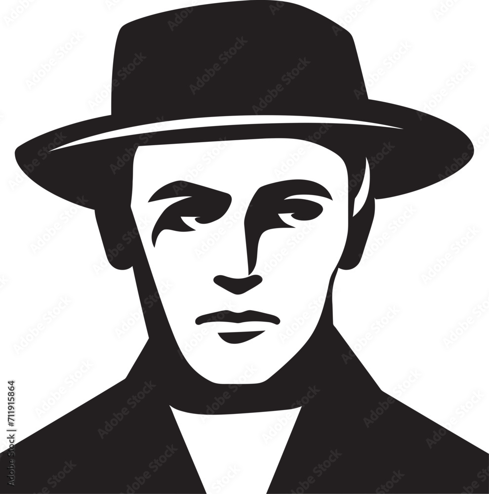 Timeless Profile Crest Classic Male Face Vector Icon for Enduring Style Timeless Profile Crest Classic Male Face Vector Icon for Enduring Style