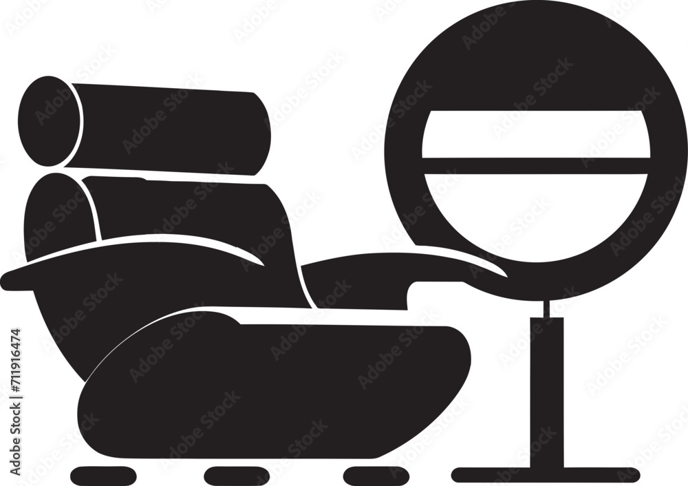 Contemporary Cozy Badge Relaxing Chair Vector Icon for Comfortable Spaces Contemporary Cozy Badge Relaxing Chair Vector Icon for Comfortable Spaces