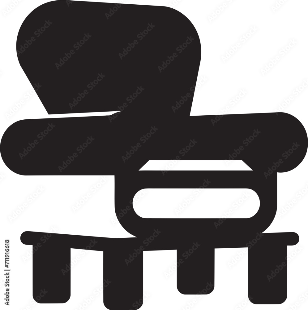 Comfort Oasis Crest Stylish Chair Icon in Vector Design for Ultimate Relaxation Comfort Oasis Crest Stylish Chair Icon in Vector Design for Ultimate Relaxation