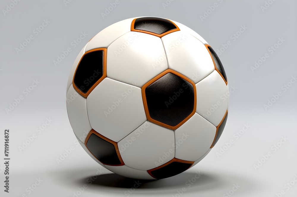 Soccer ball isolated on white. Generative AI