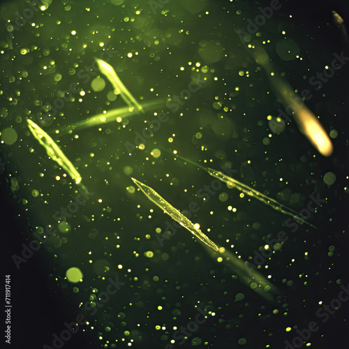 Comet Radiance: Microscope's Foggy Green View