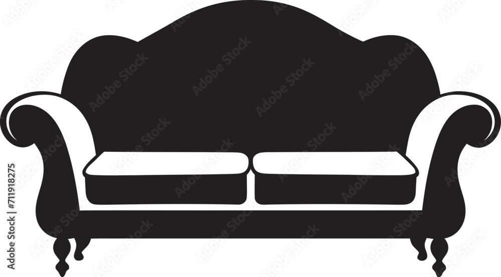 Urban Retreat Badge Stylish Sofa Set Vector Logo for Trendy Spaces Urban Retreat Badge Stylish Sofa Set Vector Logo for Trendy Spaces