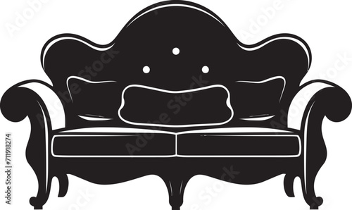 Plush Panache Badge Luxurious Sofa Seat Icon for Upscale Interiors 