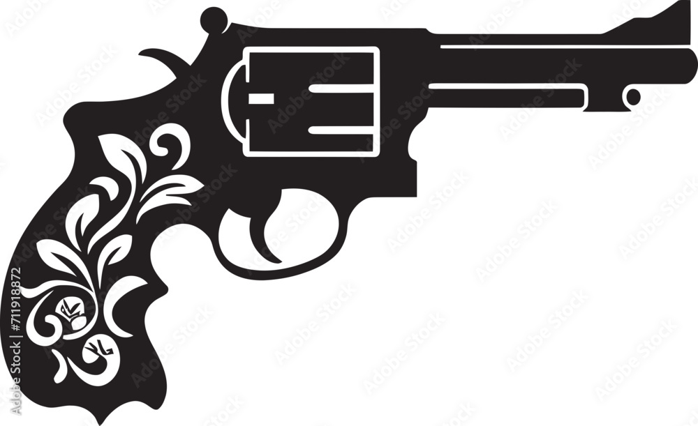 Sleek Sidearm Insignia Vector Logo for Stylish Firearm Appeal 