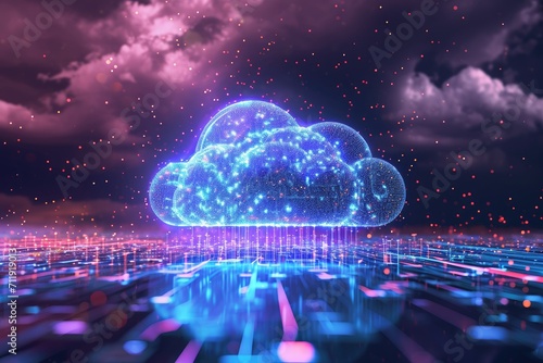 Cloud Computing Technology Cloud computing network data storage technology service Cyber security, Blockchain © PinkiePie