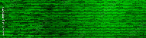 St. Patrick day. Green brick wall as background. Banner design
