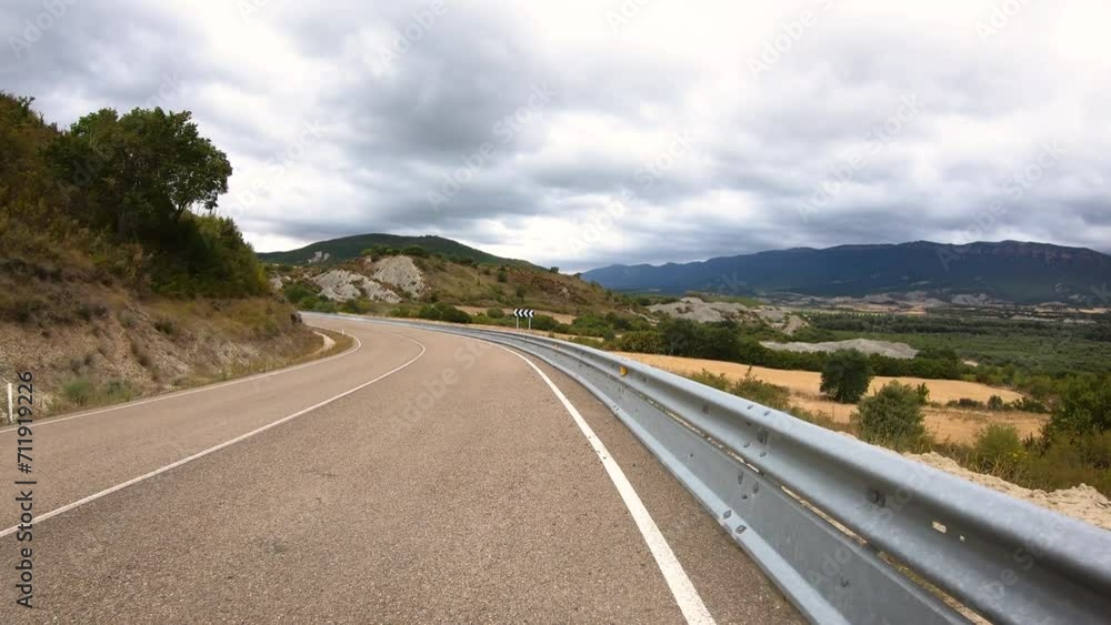 A-1601 paved road between Artieda and Ruesta, province of Zaragoza, Aragon, Spain A-1601 paved road between Artieda and Ruesta, province of Zaragoza, Aragon, Spain