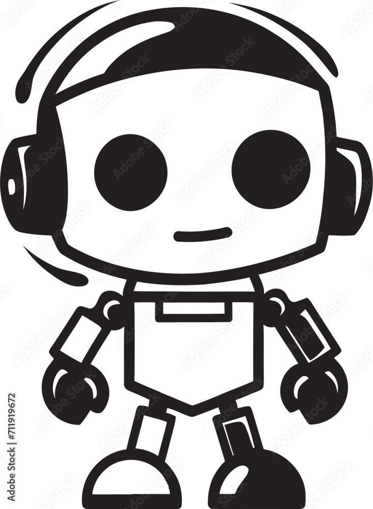 Microbot Magic Crest Tiny and Cute Robot Logo for Conversational Delight Microbot Magic Crest Tiny and Cute Robot Logo for Conversational Delight