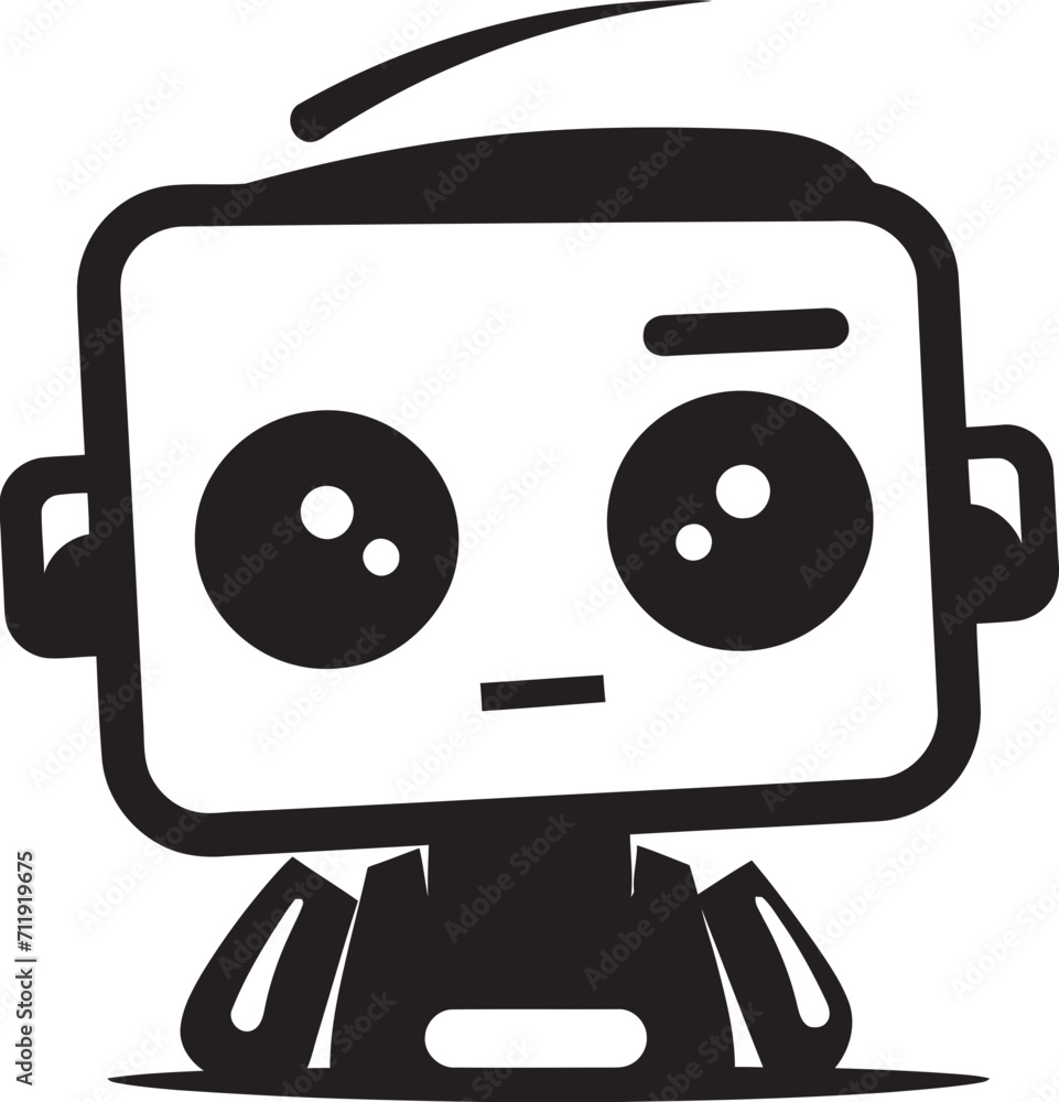 Pocket Pal Crest Small and Cute Robot Logo in Compact Design Pocket Pal Crest Small and Cute Robot Logo in Compact Design